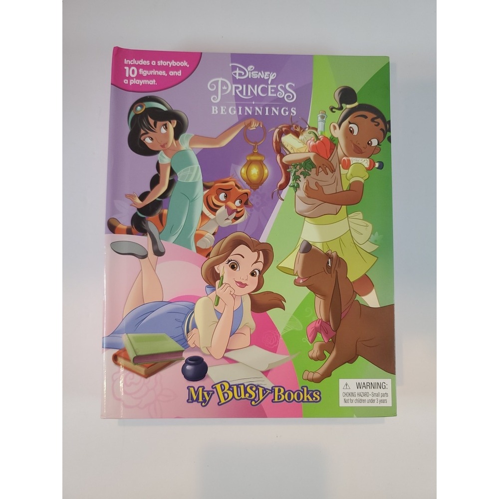 Disney Princess Beginnings My Busy Books with 10 Figurines & A PlayMat